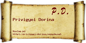 Privigyei Dorina névjegykártya